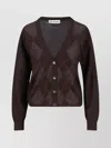 Our Legacy Argyle Pattern Long Sleeve Knitwear Top In Brown