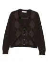 Our Legacy Cardigan Mit Argyle-muster In Brown