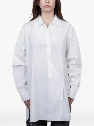 Our Legacy Asymmetric Wave Shirt In White