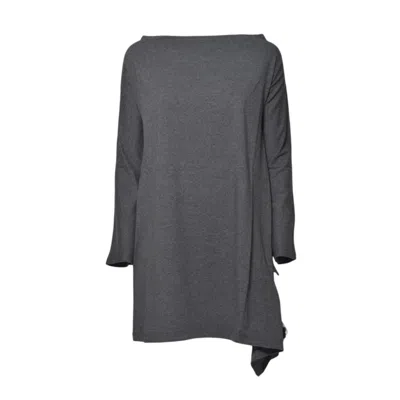 Our Legacy Asymmetrical Grey Midi Dress With Tied Waist