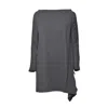 Our Legacy Asymmetrical Grey Midi Dress With Tied Waist In Black
