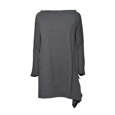 Our Legacy Asymmetrical Grey Midi Dress With Tied Waist In Black