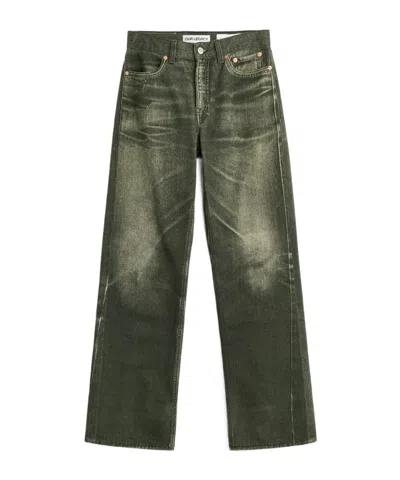 Our Legacy Wata-cut Straight-leg Jeans In Green