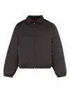 Our Legacy Avenue Striped Zip Bomber Jacket In Brown