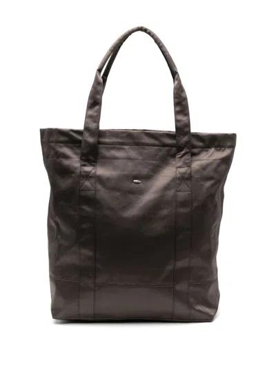 Our Legacy Khaki Aviation Tote In Olive Dense Sateen