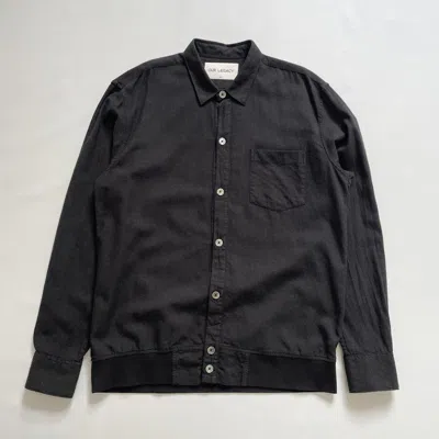 Pre-owned Our Legacy A/w 14 ‘tobacco Fleck' Black Wool Shirt