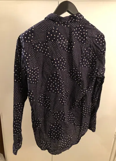 Pre-owned Our Legacy Aw/2014 Japanese Polka Dot Shirt In Blue