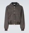 Our Legacy Charcoal Denim Bomber Jacket In Grey