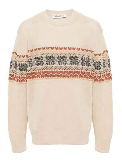Our Legacy Snow Fairisle-motif Jumper In Cream
