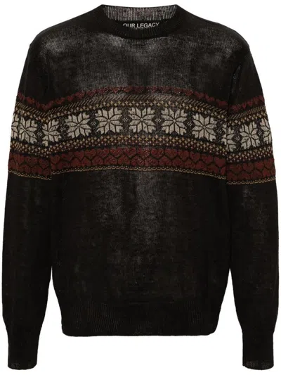 Our Legacy Base Roundneck Sweater In Multicolor