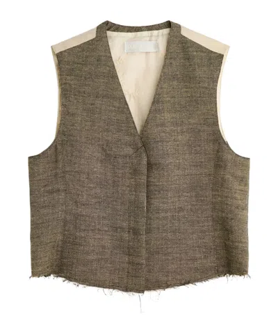 Our Legacy Base V-neck Waistcoat In Brown