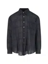 Our Legacy Check Pattern Button-down Shirt With Chest Pocket In Grey