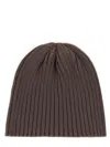 Our Legacy Ribbed Stretch Beanie Hat Boston In Brown