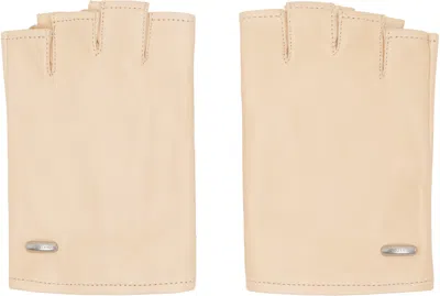 Our Legacy Beige Biker Gloves