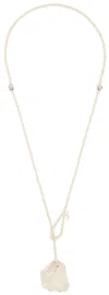 Our Legacy Beige Crochet Catch Necklace In Fly Shell