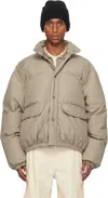 Our Legacy Inhale Puffer Jacket In Doubleganger Beige M