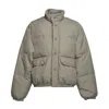 Our Legacy Breath Padded Jacket High Collar In Neutral