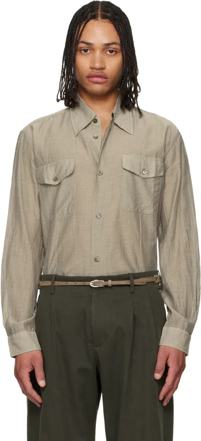 Our Legacy Beige Plough Shirt In Gray