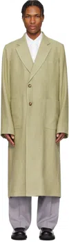 Our Legacy Beige Robe Coat In Alga Marina Deluxe C