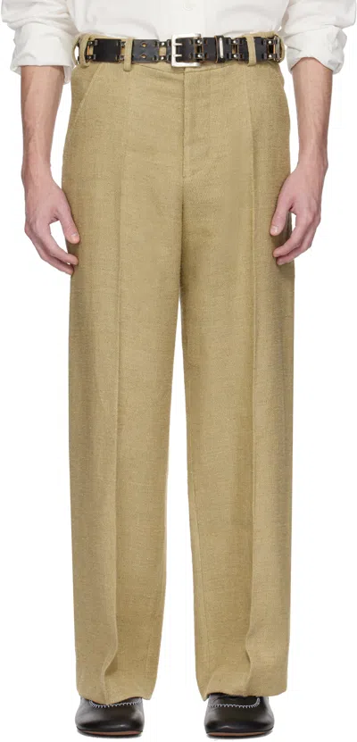 Our Legacy Beige Sailor Trousers In Alga Marina Deluxe C