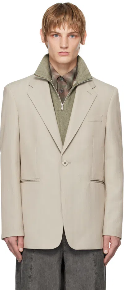 Our Legacy Beige Shinjuku Blazer In Lucid Pistachio Rura