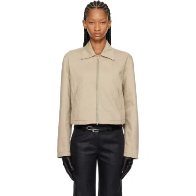 Our Legacy Beige Statue Jacket In Yellow