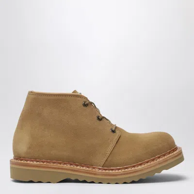 Our Legacy Beige Suede Chukka Boots In Blue