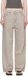 Our Legacy Beige Vast Cut Jeans