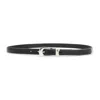 Our Legacy Belt Leather Silver-tone Hardware In Black