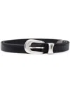 Our Legacy Pin-buckle Leather Belt In Black