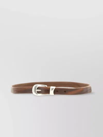 Our Legacy Belt Featuring Stitching Detail In Brown