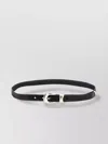 Our Legacy Belt Leather Silver-tone Hardware In Black