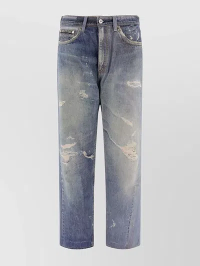 Our Legacy Belt Loops Distressed Faded Five-pocket Trousers