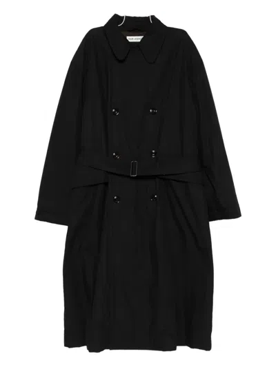 Our Legacy Belted Double-breasted Coat In Black