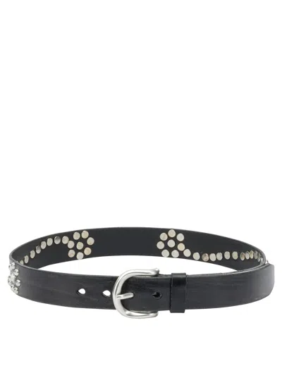 Our Legacy Star Studded Belt In Black