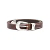 Our Legacy 2cm Full-grain Leather Belt In Brown