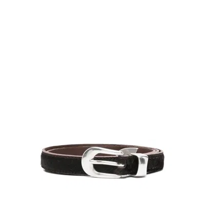 Our Legacy Belts Brown In Black