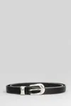 Our Legacy Belts In Black Leather In Black