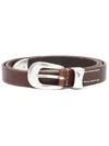 Our Legacy 2cm Full-grain Leather Belt In Brown