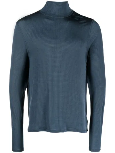 Our Legacy Bend High-neck Ripstop T-shirt In Blue