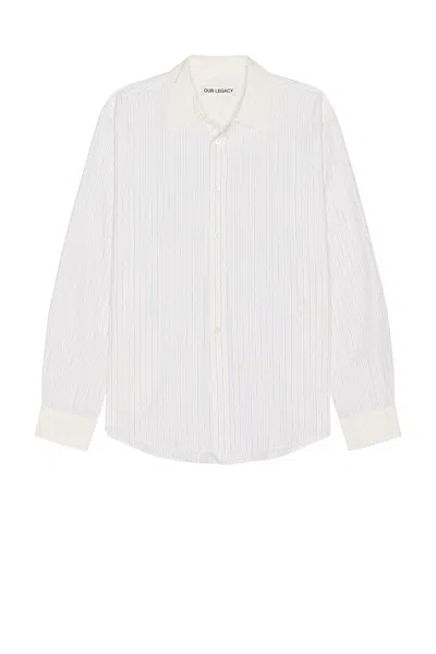 Our Legacy Beyond Button Down Shirt In Monaco Stripe