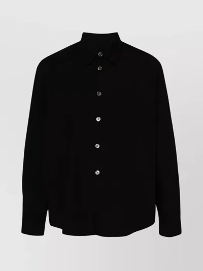 Our Legacy Beyond Buttoned Cuffs Long Sleeve Shirt In Black