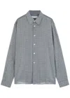 Our Legacy Checked Pattern Button-down Collar Shirt In Blue