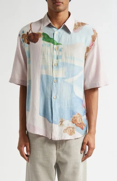 OUR LEGACY OUR LEGACY BEYOND COTTON & SILK BUTTON-UP SHIRT