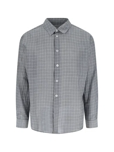 OUR LEGACY BEYOND' PLAID SHIRT - GREY