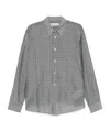 Our Legacy Checked Pattern Button-down Collar Shirt In Gray