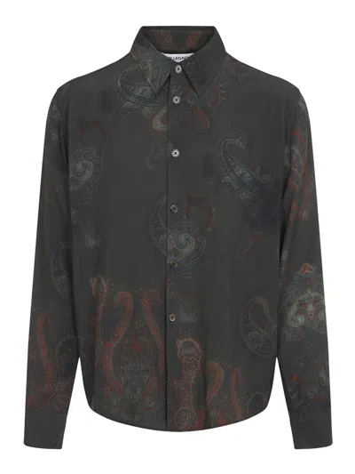 Our Legacy Casual Long Sleeve Shirt Paisley Pattern In Green