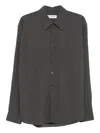Our Legacy Striped Long Sleeve Beyond Shirt In Gray