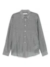 Our Legacy Checked Pattern Button-down Collar Shirt In Gray