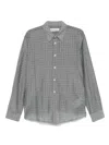 Our Legacy Checked Pattern Button-down Collar Shirt In Gray